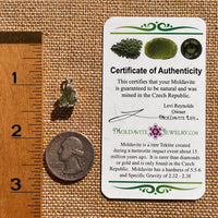 Raw Moldavite Pendant Sterling Silver #7683-Moldavite Life