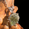 Raw Moldavite Pendant Sterling Silver #7684-Moldavite Life