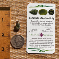 Raw Moldavite Pendant Sterling Silver #7684-Moldavite Life