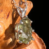 Raw Moldavite Pendant Sterling Silver #7689-Moldavite Life