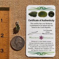 Raw Moldavite Pendant Sterling Silver #7689-Moldavite Life