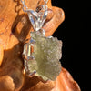 Raw Moldavite Pendant Sterling Silver #7691-Moldavite Life