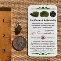 Raw Moldavite Pendant Sterling Silver #7691-Moldavite Life