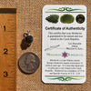Raw Moldavite Pendant Sterling Silver #7692-Moldavite Life