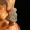 Raw Moldavite Pendant Sterling Silver #7693-Moldavite Life