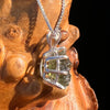 Raw Moldavite Pendant Sterling Silver #7694-Moldavite Life