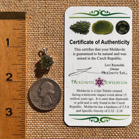Raw Moldavite Pendant Sterling Silver #7694-Moldavite Life
