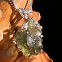Raw Moldavite Pendant Sterling Silver #7700-Moldavite Life
