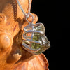 Raw Moldavite Pendant Sterling Silver #7700-Moldavite Life