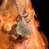 Raw Moldavite Pendant Sterling Silver #7810-Moldavite Life