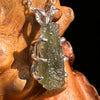 Raw Moldavite Pendant Sterling Silver #7811-Moldavite Life