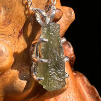 Raw Moldavite Pendant Sterling Silver #7811-Moldavite Life