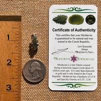 Raw Moldavite Pendant Sterling Silver #7811-Moldavite Life