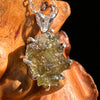 Raw Moldavite Pendant Sterling Silver #7812-Moldavite Life