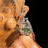 Raw Moldavite Pendant Sterling Silver #7813-Moldavite Life
