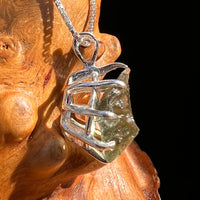 Raw Moldavite Pendant Sterling Silver #7815-Moldavite Life