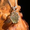 Raw Moldavite Pendant Sterling Silver #7815-Moldavite Life