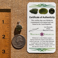 Raw Moldavite Pendant Sterling Silver #7816-Moldavite Life
