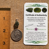 Raw Moldavite Pendant Sterling Silver #7817-Moldavite Life