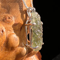 Raw Moldavite Pendant Sterling Silver #7818-Moldavite Life
