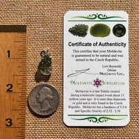 Raw Moldavite Pendant Sterling Silver #7819-Moldavite Life