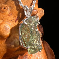 Raw Moldavite Pendant Sterling Silver #7820-Moldavite Life
