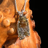 Raw Moldavite Pendant Sterling Silver #7822-Moldavite Life