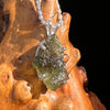 Raw Moldavite Pendant Sterling Silver #7825-Moldavite Life