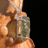 Raw Moldavite Pendant Sterling Silver #7828-Moldavite Life