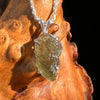 Raw Moldavite Pendant Sterling Silver #7828-Moldavite Life