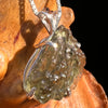 Raw Moldavite Pendant Sterling Silver #7830-Moldavite Life