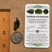 Raw Moldavite Pendant Sterling Silver #7831-Moldavite Life