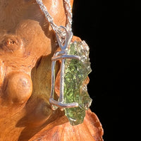 Raw Moldavite Pendant Sterling Silver #7832-Moldavite Life