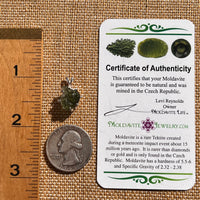 Raw Moldavite Pendant Sterling Silver #7835-Moldavite Life