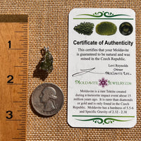 Raw Moldavite Pendant Sterling Silver #7836-Moldavite Life