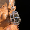 Raw Moldavite Pendant Sterling Silver #7841-Moldavite Life