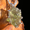 Raw Moldavite Pendant Sterling Silver #7842-Moldavite Life