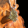 Raw Moldavite Pendant Sterling Silver #7842-Moldavite Life