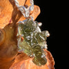 Raw Moldavite Pendant Sterling Silver #7843-Moldavite Life