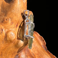 Raw Moldavite Pendant Sterling Silver #8082-Moldavite Life