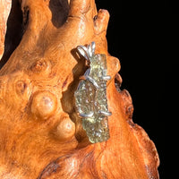 Raw Moldavite Pendant Sterling Silver #8082-Moldavite Life