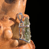 Raw Moldavite Pendant Sterling Silver #8084-Moldavite Life