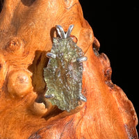 Raw Moldavite Pendant Sterling Silver #8084-Moldavite Life