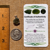 Raw Moldavite Pendant Sterling Silver #8093-Moldavite Life