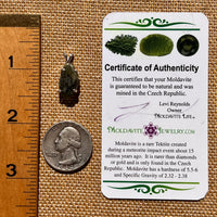Raw Moldavite Pendant Sterling Silver #8094-Moldavite Life