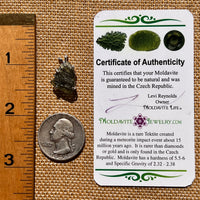 Raw Moldavite Pendant Sterling Silver #8096-Moldavite Life