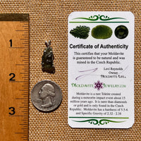 Raw Moldavite Pendant Sterling Silver #8099-Moldavite Life