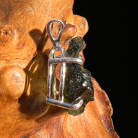 Raw Moldavite Pendant Sterling Silver #8100-Moldavite Life