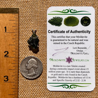 Raw Moldavite Pendant Sterling Silver #8100-Moldavite Life