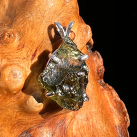 Raw Moldavite Pendant Sterling Silver #8100-Moldavite Life